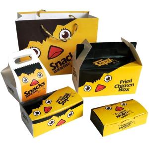China Eco-friendly custom fried chicken box biodegradable disposable fast food takeaway box on sale