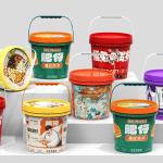 Customized Logo IML Food Packaging Bucket for Peanut Butter Sauces and Cotton