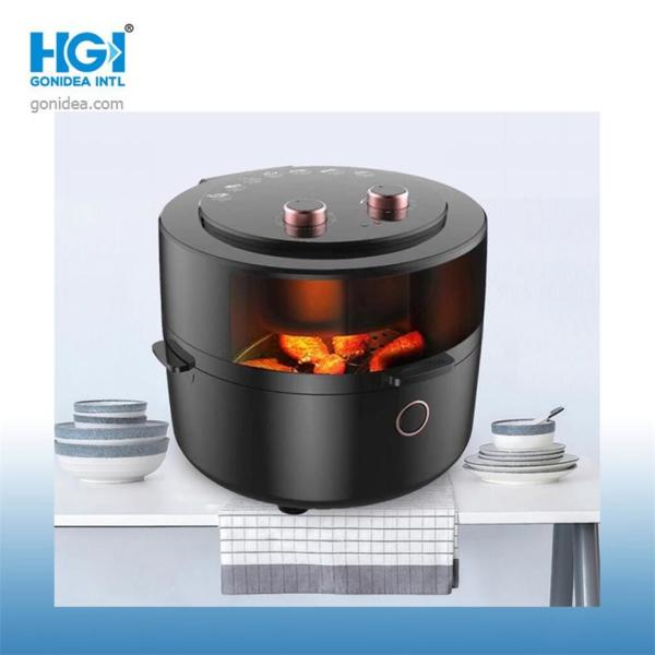 China Black Manual Crisp Countertop Convection Oven 8L 1350W factory