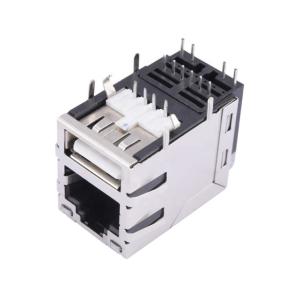 1.5 AMP Current Rating 1000M USB 2.0 RJ45 Ethernet Connector