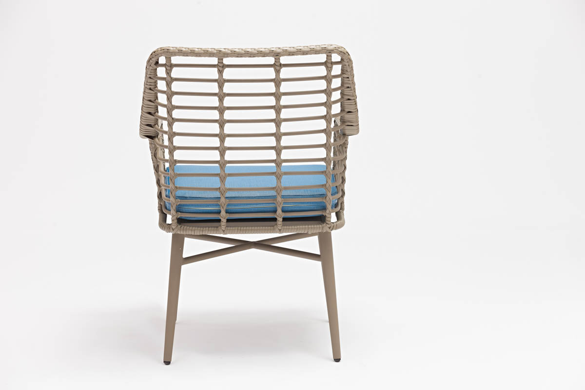 Powder Coated Frame Garden Rattan Chair for Water-proof and Sun-proof Outdoor Furniture