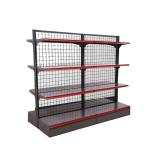 Single Side Display Grid Rack Heavy Duty Supermarket Shelving