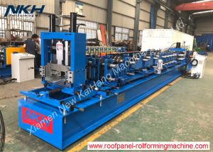 China 22KW Cr12Mov Blade Steel Frame Auto Z100-300 Purlin Roll Forming Machine factory