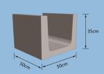 Plastic U Type Cement Drain Mould Concrete Channel Blocks Molds 50 * 50 * 35cm