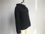 Male Military Cotton Woven Fabric Jacket Black Color With Hood TW58969