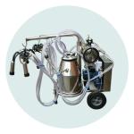 Electric Vacuum Pump Double Bucket Milking Machine Portable Cow Milker