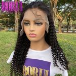 Unprocessed Cuticle Aligned 12a Kinky Curly Human Hair Swiss Lace Frontal Wigs