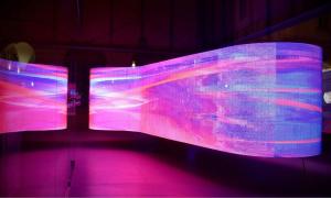 China p10 Bent Iron Flexible LED Screen Full Color Waterproof Epistar Chip Video Display factory