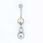 Crystal Stones Body Piercings Jewellery Surgical Steel Barbell Beads