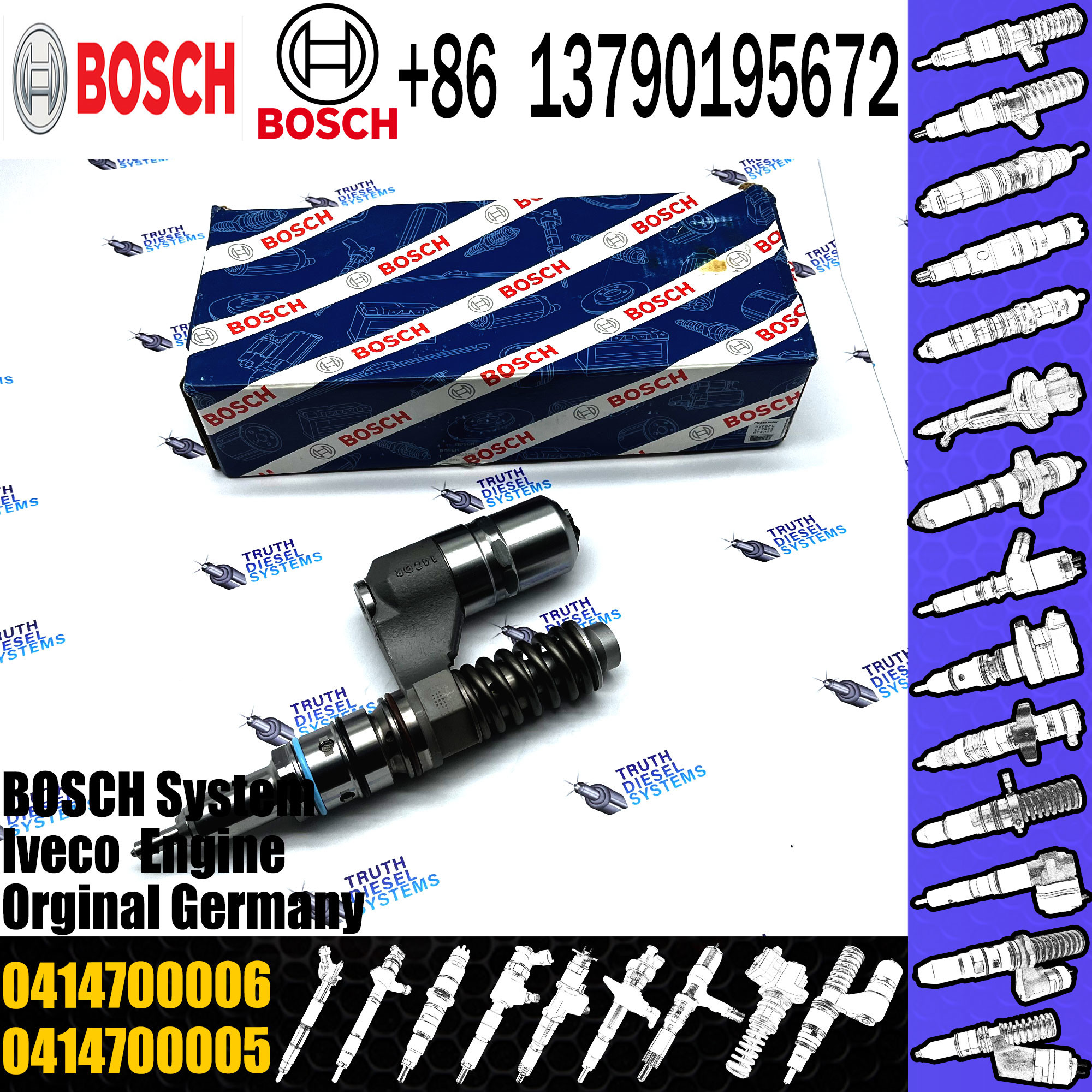 Diesel Fuel Injector For Iveco Stralis Bosch Unit Injector 0414700006 504100287