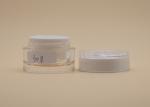 Customized Cosmetic Cream Containers , Plastic Acrylic Cream Jar For Musk Mud