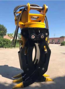 China 360 Dregree Roating Hydraulic Excavator Wood Grapple Attachment 800kg Excavator Grapples factory
