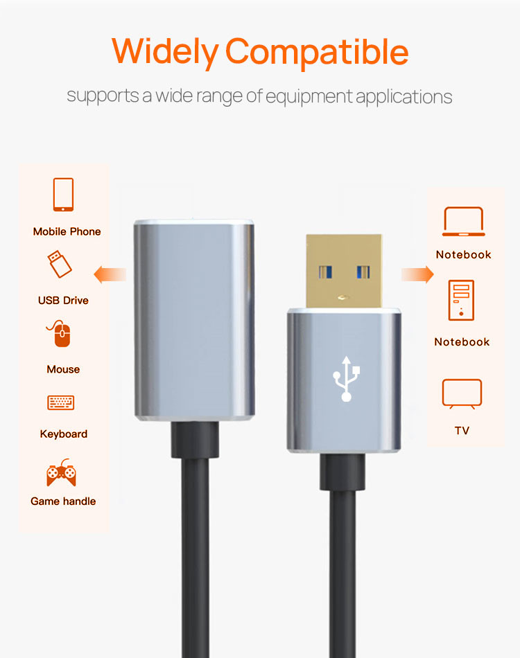 OEM USB Data Extension Cable Durable USB Data Sync Cable