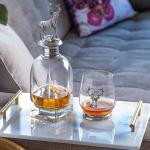 Bar Party 24oz Whisky Empty Glass Wine Bottles With Glass Tumbler