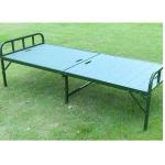 Field Steel Plastic Bed Camp Army Bed Portable Folding Bed Military Green