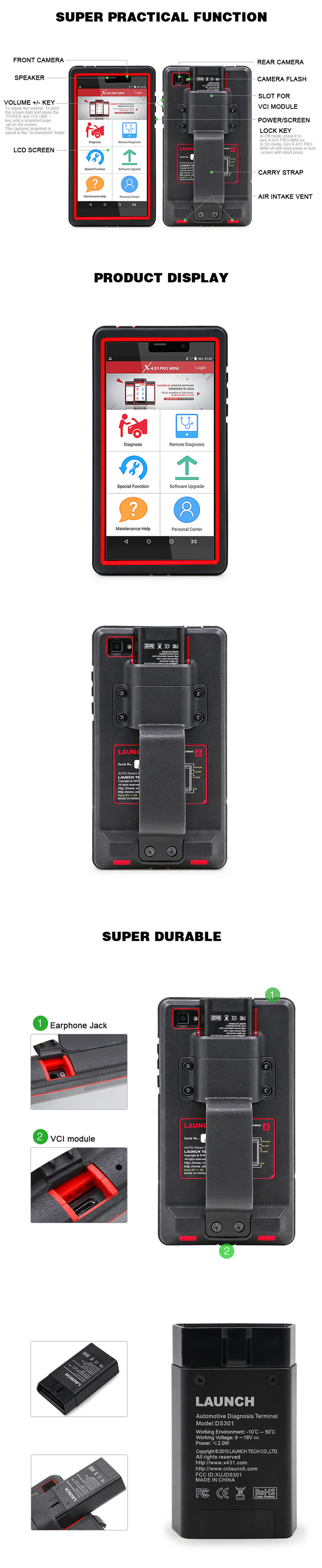 X431 Pro Mini LAUNCH X431 Pro Mini Full Systems Auto Diagnostic scanner WiFi/Bluetooth X-431 Pro pros mini car Scanner 2
