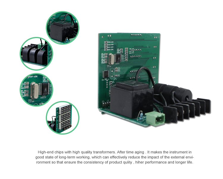 96*96 mm Three Phase LED Current Ampere Meter