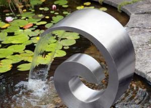 China Modern Style Stainless Steel Cascade Water Feature For Home Decoration factory