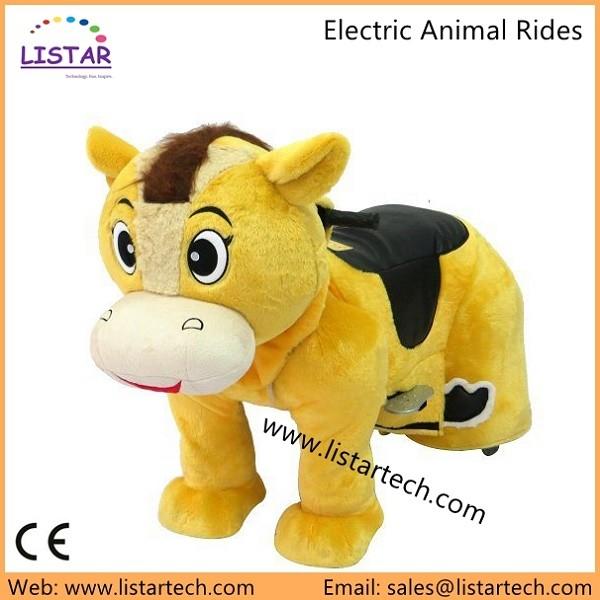 Coin Operated Plush Motorcycle Mall Animal Electronic Rides, Animal Rides
