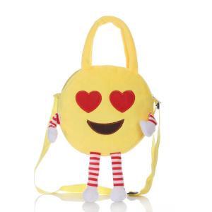 Machine Washable Emoji Plush Backpack With PP Cotton Filled