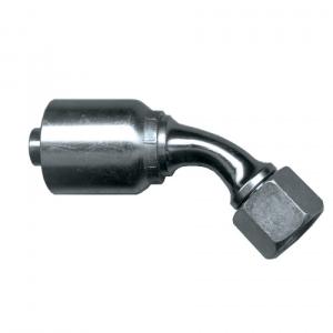 China TS16949 Approved Steel Hose Fittings 45 Degree Female Orfs Coupling factory