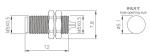 M5 Male Front Mount Socket Solder Screw M5*0.5 3/4pin Black 20A IP67