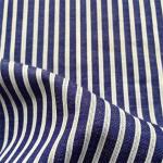 Elastic 80s 65 Cotton 35 Polyester Fabric , 100gsm Striped Jersey Knit Fabric