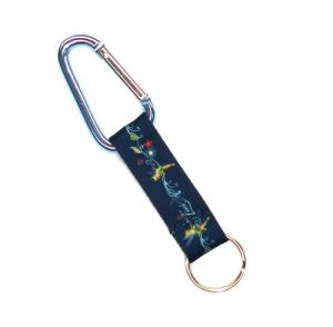 China Outdoor Activities Silver Carabiner Key Chain With Heat Transfer Print Logo factory