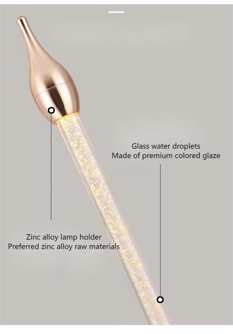 Nordic Duplex Building Light Luxury Crystal Creative Water Drop Chandelier