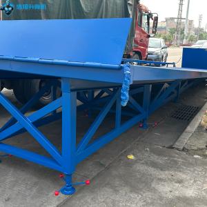 China 10t CE /ISO Blue Portable Container Loading Unloading Hydraulic Mobile Yard Ramp Made in China factory