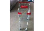 Supermarket Push Cart Retail Grocery Metal Wire Shopping Trolley Cart With
