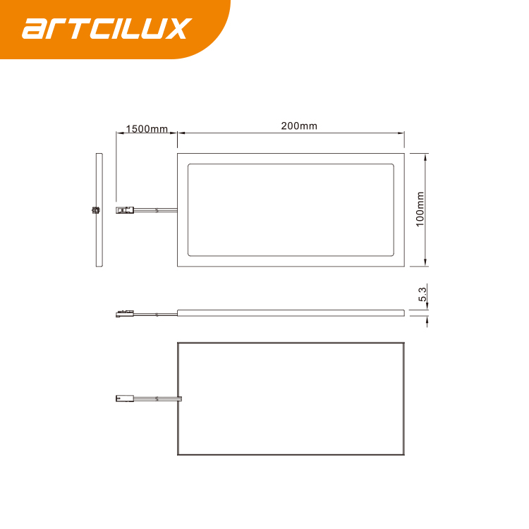 DC12V Aluminum Profile Under Cabinet Light Panel With Ra90 And Three Color Temperture
