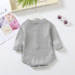 Baby Boys And Girls Knitted Romper Babies Sweater Jumpsuit Unisex Solid Kids