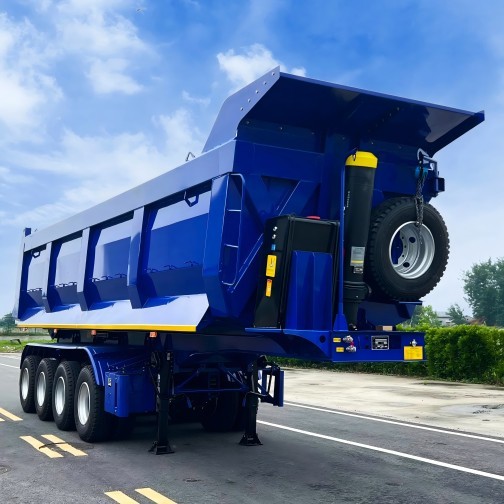 4 Axles 36-40 Cubic Meters Rear Carrying Heavy Materials Sand Rock Ore Stone Tipper Dump Truck Semi Trailers