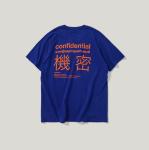 Chinese characters street printing men's oversize short sleeves