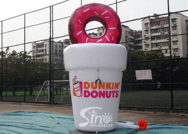 5m High Custom Shape Dunkin Donuts Advertising Inflatable Coffee Cup For Dessert