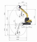 Cummins Engine 9 Ton Excavator Digger Humanized Design Low Oil Consumption