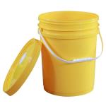 Food Grade Plastic Buckets With Lids Silk Screen Heat Transfer Printing Capacity