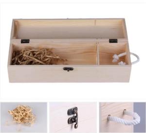 China Printed Single Wooden Wine Case 350*100*110mm Size , Wooden Wine Gift Box factory
