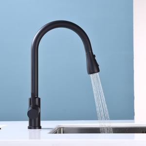 China Wanhai Cartridge 500000 Cycles Touch Pull Down Kitchen Faucet factory