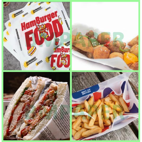 35gsm 38gsm Food Wrapping White Greaseproof Paper For Sandwich Kit 7 635mm