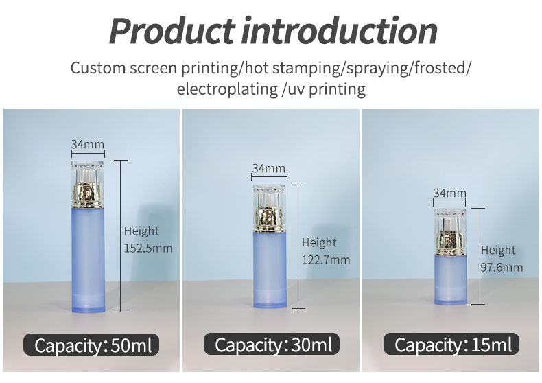 Customized Cosmetic Cream Bottles Portable Face Cream Bottles Transparent For Lotion Packaging
