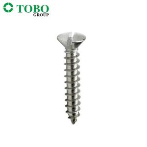 China Fasteners Metal Steel Slotted Oval Raised Countersunk Head Self Tapping Screws DIN7973 factory