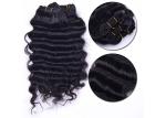 Grade 5A Virgin Brazilian Hair Extension Ocean Wave , Natural Black Human Hair