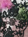 Black Laser Cut Applique Embroidery Fabric Embroidered Lace Fabric