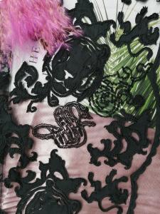 China Black Laser Cut Applique Embroidery Fabric Embroidered Lace Fabric factory