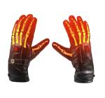 Leather Men Electric Rechargeable Heated Gloves For Outdoor Sports Skiing