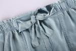 Stockpapa Ladies Plain Dyed Denim Wrap Skirts With Belt