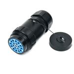 19-Core Male Female Aviation Plug Gold-Plated Copper 20A 19 Pin Socapex