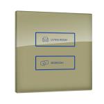 White Crystal Glass Wall Switch RS485 Standard 86 Wall Box Installation